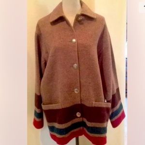 RALPH LAUREN Wool American Indian Blanket Hudson Bay Style Jacket M Made in USA